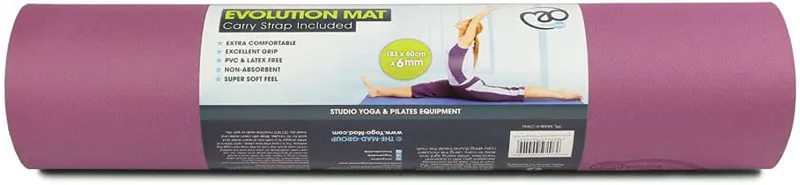 Fitness Mad Evolution Yoga Mat 4mm Aubergine-1